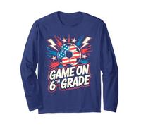 Red White Game ON 6TH Grade Ready Crush Soccer Rocks Teacher Long Sleeve T-Shirt