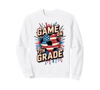 Red White GAME ON 7TH GRADE Soccer Hello First Day Teacher Sweatshirt