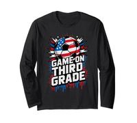 Red White Game ON Third Grade Soccer Happy First Day Teacher Long Sleeve T-Shirt