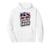 Red White GAME ON THIRD GRADE Soccer Happy First Day Teacher Pullover Hoodie