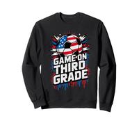 Red White GAME ON THIRD GRADE Soccer Happy First Day Teacher Sweatshirt