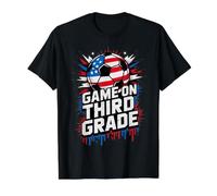 Red White Game ON Third Grade Soccer Happy First Day Teacher Value Graphic T-Shirt, Men, Black, XL