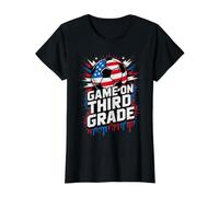 Red White Game ON Third Grade Soccer Happy First Day Teacher Value Graphic T-Shirt, Women, Black, XS