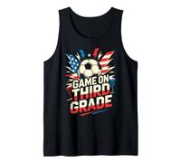 Red White Game ON Third Grade Soccer Ready Teacher Happy Tank Top