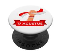 Red White Indonesian Flag 17 Agustus PopSockets Adhesive PopGrip