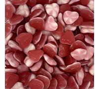 Red & White Jelly Hearts 1kg Share Bag by The Gourmet Sweet Company