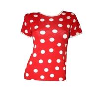 Red & White Minnie Polka Dot Tshirt - Available In S/M & M/L & L/XL., Red, Small / Medium