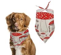 Red White Mushroom Easter Dog Bandanas for Small Medium Large Dogs,Cat Dogs,Pet Scarf - Polyester Cute Bibs.Triangle Pet Scarf for Puppy Pet,Personalized Birthday/Party Fun Idea Gift