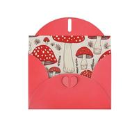 Red White Mushroom Greeting Cards Blank Note Cards with Envelopes Happy Birthday Card Thank You Card Wedding Party Invitation Cards for All Occasions 4x6 Inch
