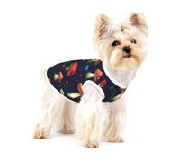Red White Mushroom Print Dog Shirt,Dog Shirt Vest for Small Breeds Like Chihuahuas,Yorkies, and Puppies
