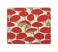 Red White Mushroom Printed Non-Slip Rubber Lock Base Mouse Pad, Non-Slip and Wear-Resistant, Comfortable to The Touch