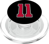Red White Number 11 Jersey Player Uniform #11 PopSockets PopGrip for MagSafe