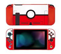 Red White Original Switch Compatible Strong Hard Wearing TPU Rubber Case Shell Protective Cover for Original Switch Console and Joy Cons