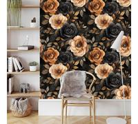 Red White Peony Peel and Stick Wallpaper 0.45×20 m Rose Flower Removable Self Adhesive Contact Paper Thicken Waterproof Matte Wall Paper for Living Room Bedroom Wall Furniture Decorate