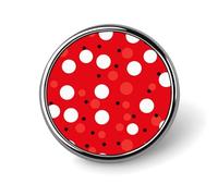 Red White Polka Dot Brooch Pins Lapel Pins for Men Women Badge Button Cover Decorative Jewelry Charms for Hats Bags Backpacks Suits Shirts Scarves Clothing Accessories Banquet Wedding Gift
