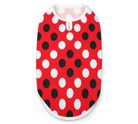 Red White Polka Dot Dog Shirts Dog Sleeveless T Shirt Soft Pet Vest Breathable Pet Clothes Stretchy Puppy Clothe