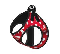 Red White Polka Dot Print Dog Harness Leash Set Reflective Pet Harness Puppy Vest Suitable Dogs Cats Small Breeds