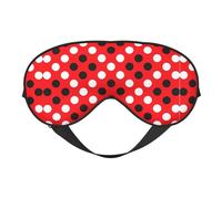 red White Polka dot Print Soft Eye Mask –Elastic Nighttime Shade, Light-Proof Blindfolds for Plane, Yoga, Travel, Full Eye Covers