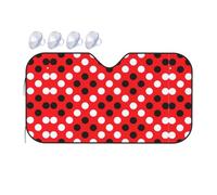Red White Polka Dot Printing Upgrade Car Windshield Sun Shade Protect Car From Sun Rays Heat Damage,Vehicle Accessories