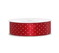 Red/White Polka Dot Ribbon 25mm