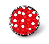 Red White Polka Dot Round Badge Cute Enamel Lapel Pin Brooches Button Pin Personalized Clothing Decoration Unisex Badge Holder Hats Bags Shirts Decor