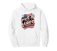 Red White PRE-K School VIBES First Day US Flag Teacher Crew Pullover Hoodie