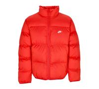 Red/White Puffer Jacket with High Collar- male- Nike- Winter Jackets- Red- L- Jackets L