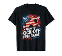 Red White Ready KICK Off Fifth Grade Soccer Teacher Game On T-Shirt
