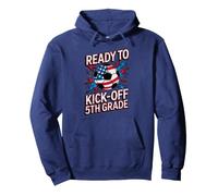 Red White READY TO KICK OFF 5TH GRADE Soccer First Day US Pullover Hoodie