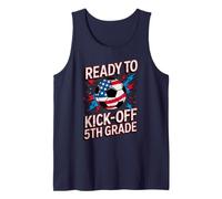 Red White Ready to KICK Off 5TH Grade Soccer First Day US Tank Top