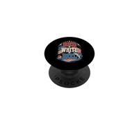 Red White Reel Bass Fishing PopSockets Adhesive PopGrip