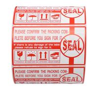 Red White Shipping Warning Stickers for Mailing | Copper Plate Adhesive, Highly Visible Text, Couriers and Small Business Owners, Envelopes Plastics