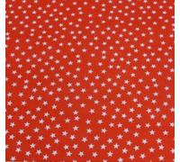 RED WHITE SMALL STAR POLYCOTTON POPLIN FABRIC **FREE UK POST** 2mm SPOTS JAPANESE QKT 4000 POLY COTTON MATERIAL RED WHITE COLOUR COLOR DRESSMAKING SHIRTS CLOTHES CRAFTS RED WITH WHITE MINI STARS
