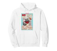 Red White So Feral Right Now Raccoon Hot Dog Bow Pullover Hoodie
