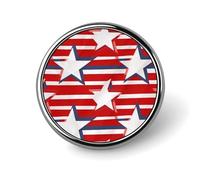 Red White Star Stripe Flag Badge,Comfort Light in Weight Round Emblem Cute Funny Decor Brooch Smooth Does Not Fade Badges for Hats Jackets Coat Shirt
