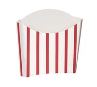 Red & White Striped Paper Snack Containers (12cm x 16cm) Pack of 8 - Perfect for Parties, Movie Nights, and Events