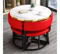 Red & White Table Set for Cafes Restaurants Fast Food Shops - Dining Table & Chairs Perfect for Clubs & Outdoor Events Easy to Clean & Stylish Design