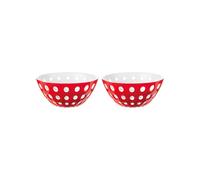 Red White Transparent SET OF 2 BOWLS Ø12CM "LE MURRINE"