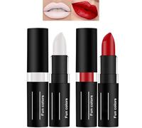 Red & White Twist-Up Face Paint Stick - England Flag Makeup for Face, Lips & Body - Long-Lasting, Sweatproof, Easy to Apply - Halloween, Christmas, Cosplay & Festival Ready