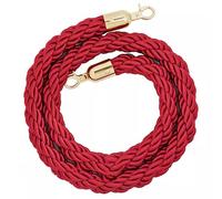 Red White Twisted Queue Rope 10ft VIP Line for Crowd Control Grand Openings Event Barriers & Stylish Perfect for Parties & Exhibitions.