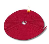 Red Wick Roll for Candle Making - 33FT Cotton Kerosene Oil Lamp Wicks for DIY Candle Red Twine String for Candle Making Lamp Burner Replacement Red Cotton Wicks