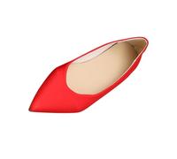 Red Wide Fit Shoes Womens Lightweight Summer Wide Fit Ballet Flats Comfortable Casual Soft Round Ballet Lightweight Mary Jane Shoes Cute Outdoor Breathable Footwear Size 7.5