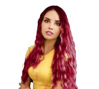 Red Wig with Bangs - Long Wavy Bright Red Wigs for Women, Natural Realistic Synthetic Heat Resistant Hair, Best Wigs for Daily/Halloween/Party/Cosplay