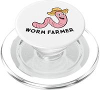 Red Wiggler Worm Farmer Vermiculture Composting Worm Farming PopSockets PopGrip for MagSafe