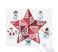 Red Windmill Mexico Totems Ancient Civilization Christmas Snowman Family Star Mouse Pad