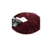 (Red Wine, 140x140cm) Fluffy Faux Fur Round Rug Kids Room Plush Shaggy Rugs