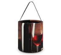 Red Wine And Bottle Halloween Tote Candy Bags Trick Or Treat Candy Bags Reusable Candy Basket With Handles Multipurpose Gifts Bag For Festival Party Gathering