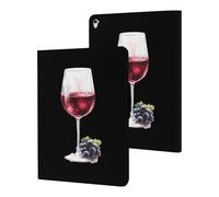 Red Wine And Grape Funny Tablet Cases Multi-Viewing Angels Trifold Stand Case Compatible with iPad Series