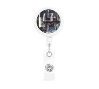 Red Wine and Wine Glasses Retractable Badge Reel Heavy Duty Badge Holder with Belt Clip Retractable Lanyards ID Card Holder with Keychain Name Badge Clips for Office Nurse Employee