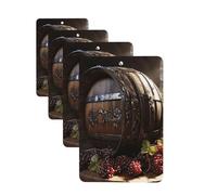 Red wine barrel Car Air Freshener Cards for Women Men 4 Pack Cute Car Accessories Long Lasting Scent Car Diffuser Hanging Auto Aromatherapy Tablets Car Fresheners Gifts